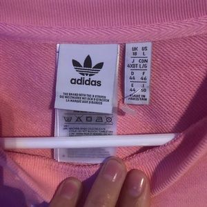 adidas shrug sweater pink